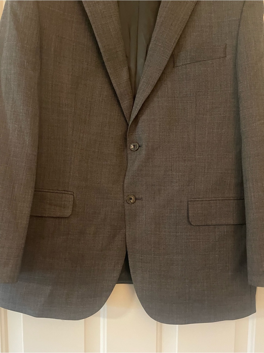 JOS. A. BANK 1905 Blazer Sport Coat 44 Reg 98%Wool Solid Gray Tailored Fit - Picture 2 of 6
